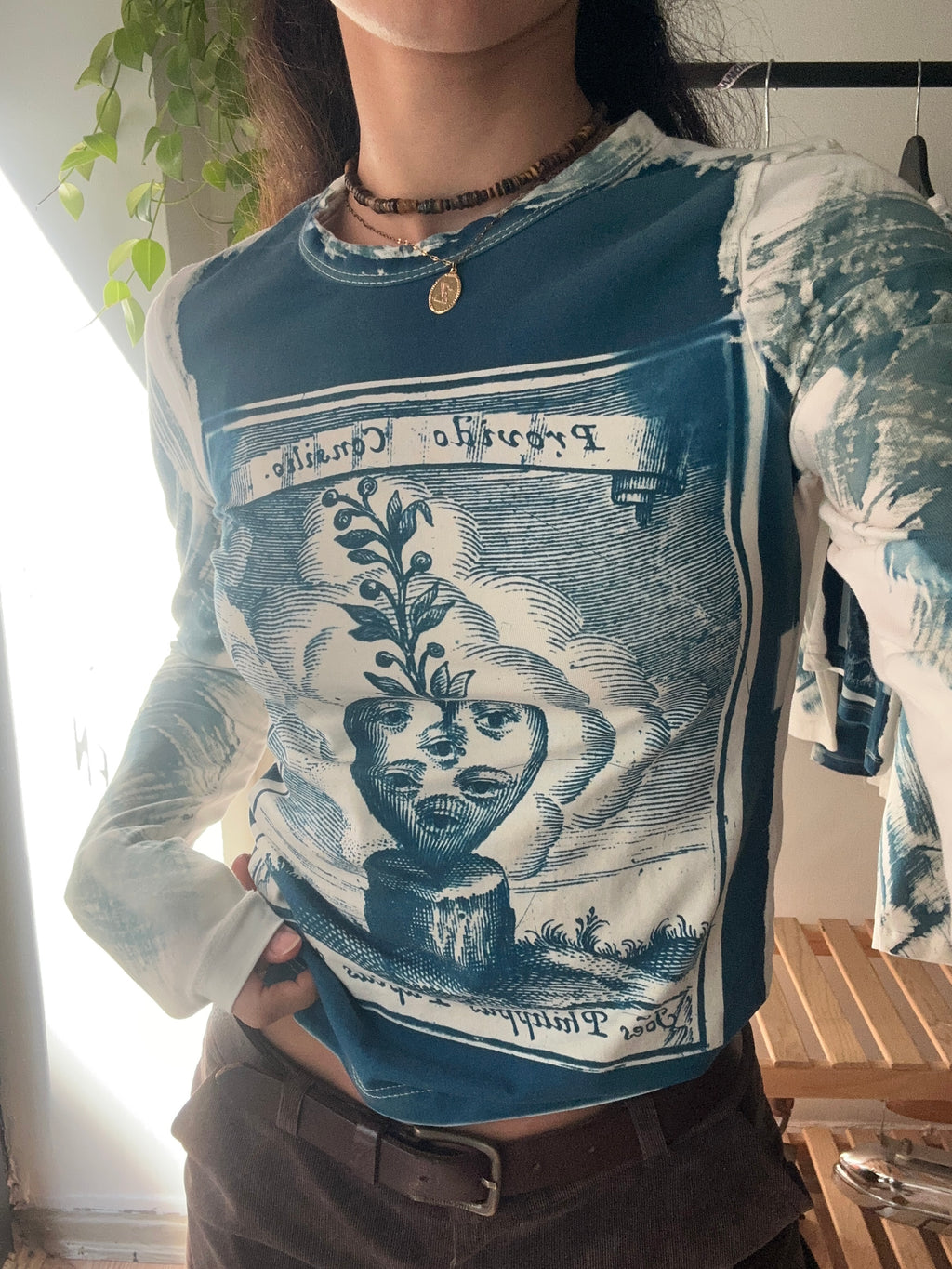 Papius Cyanotype Printed Long Sleeve Tee