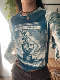 Papius Cyanotype Printed Long Sleeve Tee