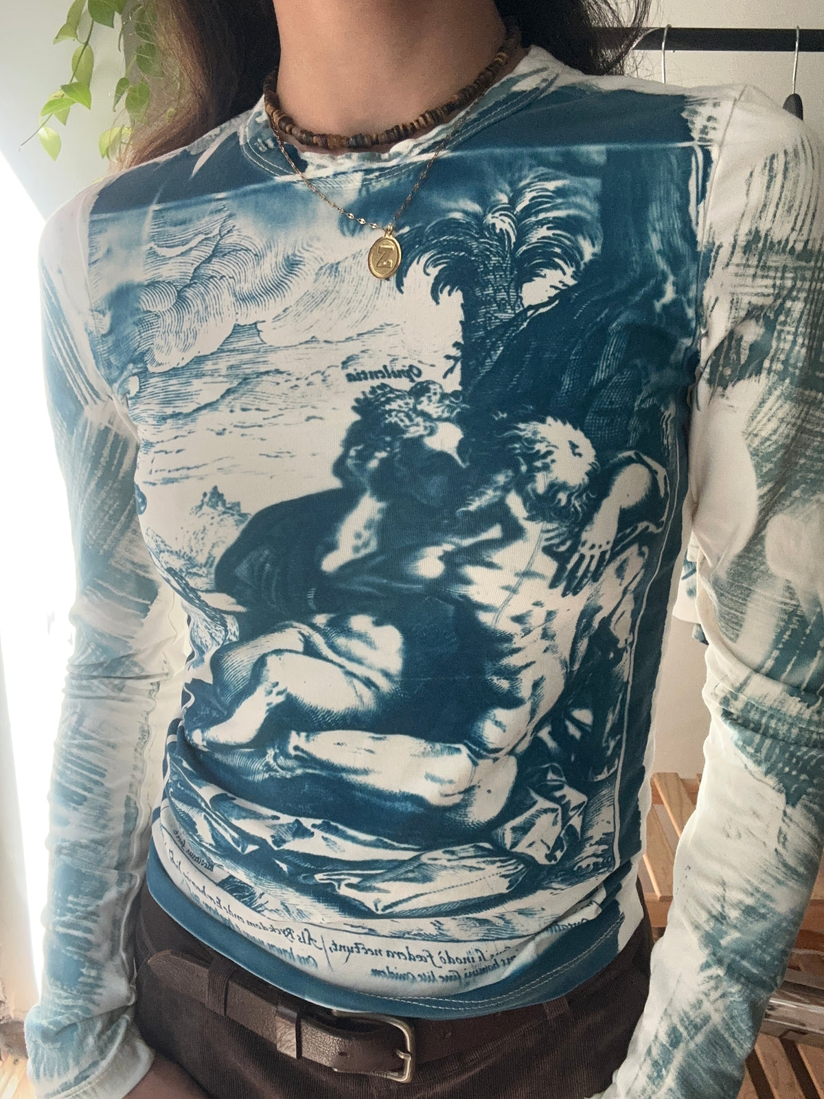 1582 II Cyanotype Printed Long Sleeve Tee