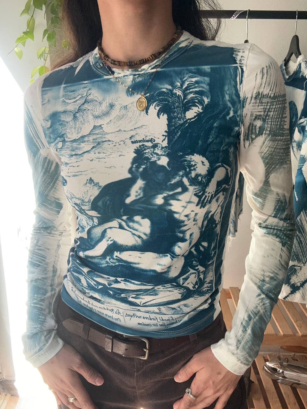 1582 II Cyanotype Printed Long Sleeve Tee