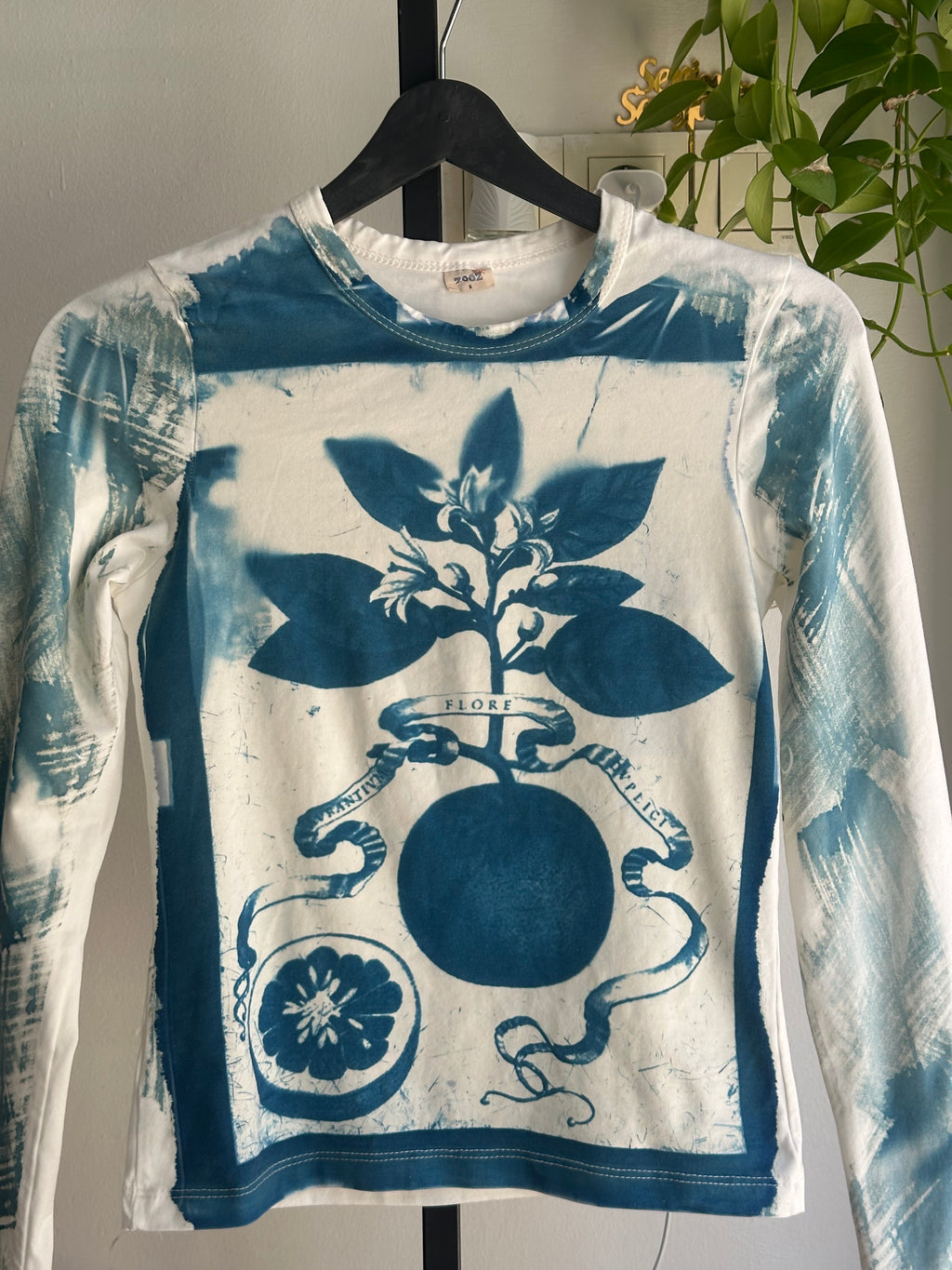 Flore Cyanotype Printed Long Sleeve Tee