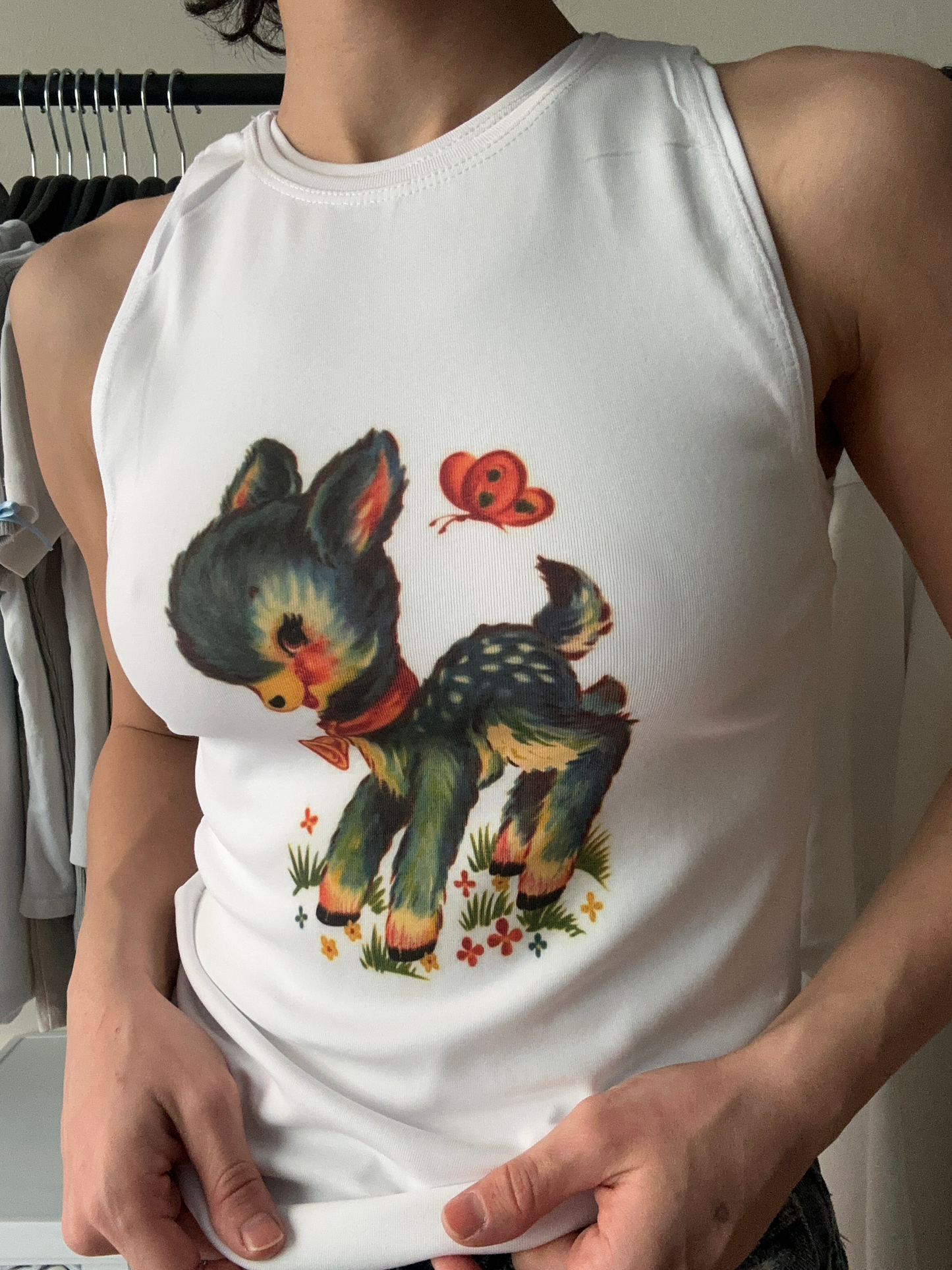 Deer Flower Tank Top